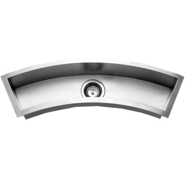 Hamat - PRI-3312BT - Undermount Stainless Steel Curved Bowl Bar/Prep Sink