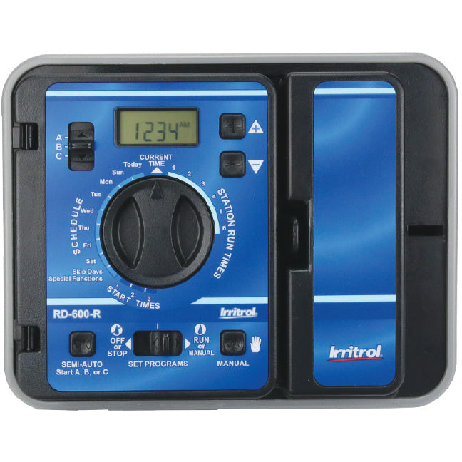 Irritrol Rain Dial RD600-INT-R Controlador de riego interior de 6 estaciones