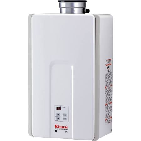 Rinnai V75iN Natural Gas Tankless Water Heater, 7.5 Gallons Per Minute , While supplies last (Replaced by RE180)