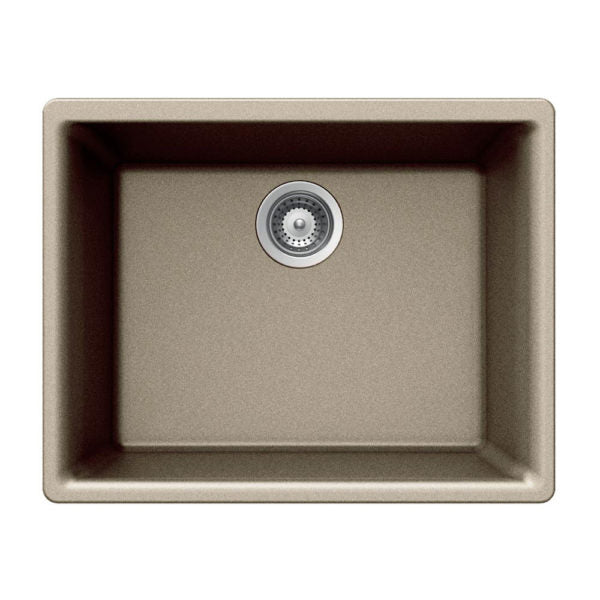 Hamat - SIO-2418SU-TA - Undermount Single Bowl Granite Kitchen Sink, Taupe