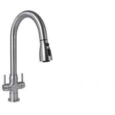 Hamat - TNPD-1000 PC - Three Function Pull Down Two Handle Faucet in Polished Chrome